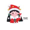 Decoração de bolo de Natal 2024 urso coelho cartão anel de grama folhas chuva seda véspera de Natal festa de feriado plug-in
