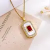 Colar Venda Quente Transfronteiriça Colar Geométrico Retrô Acessórios para Mulheres, Elegante e Luxuoso com Sensação de Alto Padrão, Acessórios Simples de Zircônia Microincrustada
