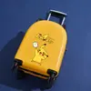 Maleta infantil estampada para niños y niñas, maleta de mano de 18 pulgadas de dibujos animados con ruedas universales, caja de seguridad de viaje con contraseña, maleta de ruedas, estuche de viaje