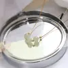 Collar de Cadena para Clavícula de Acero de Titanio de Lujo Ligero Estilo Japonés y Coreano con Cuentas de Transferencia Sansheng III Jade Hetian para Mujer, Simple, de Alta Gama, sin Decoloración