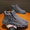 Zapatos de Invierno para Hombre Plus Terciopelo Botas Martin de Caña Alta para Hombre Antideslizantes Resistentes al Desgaste Trabajo en Obra Calzado Grueso Cálido de Algodón Zapatos de Protección Laboral para Hombre