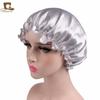 Artículo popular de comercio exterior: Gorro de Noche de Satén con Encaje para Mujer, Gorro de Quimioterapia, Gorro Protector del Cabello Tjm-250, Versátil, Moderno, Artístico, Estilo Delgado