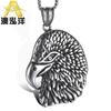 Moda europea y americana Colgante de acero de titanio Águila dominante retro para hombre Cabeza de águila colgante de acero inoxidable al por mayor HC137