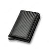 Carteira Masculina de Fibra de Carbono RFID Porta-Cartões com Múltiplos Compartimentos Carteira Curta Masculina Multifuncional de PU Carteira CarteiraMasculina