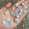 50 piezas de esmalte de colores, 14 x 15 mm, flor de coral, bricolaje, horquilla antigua, paso a paso, horquilla de jade, flor, accesorios de flores con cuentas