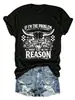 Amazon eBay site independente da moda e único feminino "se eu sou o problema" cabeça de touro T-shirt colorida de algodão de manga curta