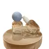 Botella de Vidrio para Loción Capilar Directa de Fábrica 30ml Botella Plana para Base de Maquillaje Tapa Esférica Sub-botella Cosmética Material de Empaque Transparente