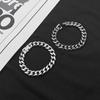 Corrente Hip-Hop de Aço Titânio Retrô, Simples e Personalizada, Pulseira Estilo Cool para Casais, Pulseira Cubana Versão Larga da Moda para Homens e Mulheres