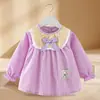 Bata para Bebé Niña, Ropa Exterior de Otoño e Invierno, Vestido de Princesa Estilo Extranjero, Babero para Comer de Niños, Delantal Impermeable y Anti-Suciedad, Ropa Protectora para Bebé
