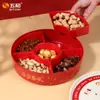 Plato de Frutas Secas Wuhe Tazón de Frutas Hogareño Sala de Estar Caja de Frutas Secas para Año Nuevo Plato de Exhibición de Bocadillos Exquisito de Alta Gama Caja de Dulces de Semillas de Girasol