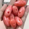 Cuentas de Gota de Agua de Dos Tonos de 17x34 mm Cuentas Acrílicas Cuentas Ensartadas Cuentas Colgantes para diy Ropa Collar Pendientes Accesorios de Joyería