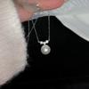 Colar de Pérolas Sanshengshi Feminino Design de Nicho de Luxo Leve Senso de Estilo Ins Moda Requintada Corrente para Clavícula Pingente Atacado