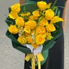 Jardín de Monet Rosa Amarilla de Monet Madera Planta Verde Venta al por mayor Decoración del Hogar Arreglo Floral Adornos Fotografía Festiva
