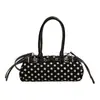 Bolso para Mujer 2026 Nuevo Diseño de Lunares Estilo Coreano Versátil Bolso Cruzado de Hombro Casual a la Moda Bolso Cilíndrico