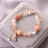 Pulsera de Cristal para Gravel de Moda y Alta Gama para Mujer, Pulsera de Borla de Piedras Preciosas Super Hada, Pequeño Regalo para Mejores Amigas y Parejas, Joyería para Manos