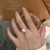 Set de Anillos de Diseño Nicho Estilo Coreano, Anillos Apilables de Zirconia Microincrustada de Lujo Ligero, Anillos Suaves y Elegantes para el Día a Día