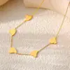 Collar con colgante de borlas irregulares transfronterizo, estilo europeo y americano, chapado en acero de titanio y oro de 18 quilates, cadena de clavícula ligera de lujo que combina con todo.