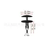 6503453 Es Adecuado para Clip de Fijación de Parachoques Guardabarros de Coche Chrysler Jeep Grand Cherokee