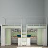 Mesa de Cama Superior al por Mayor de Fábrica Cama de Hierro Forjado Escritorio para Dormitorio Escolar Cama para Apartamento Combinación de Acero y Madera con Armario Camas Altas y Bajas