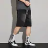 Marca Americana Retro Tendência Shorts Jeans Masculino Verão Tendência Soltos Versátil Reto Casual Perna Larga Calça de Cinco Pontos Roupa Exterior