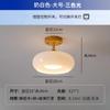 Lámpara de Pasillo de Entrada Antigua Media Madera Crema Caqui Lámpara de Techo Estilo Japonés Retro Balcón Guardarropa Lámpara de Dormitorio