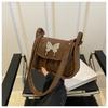 Bolso cuadrado pequeño con pliegues de alta calidad para mujer, nuevo bolso de hombro de moda 2024, bolso de mensajero de pelo de comercio exterior transfronterizo