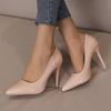 Salto Alto Feminino Bico Fino 2025 Novos Sapatos Femininos Estilo Primavera e Outono Boca Rasa Sapatos Solteiros Salto Agulha Feminino Sapatos da Moda