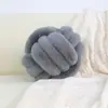 Cojín de Bola de Cuerda Trenzada de Tres Hilos Tejido a Mano Nórdico Transfronterizo Decoración para Sala de Estar Europea Bola Nudosa de Visón Almohada Decorativa