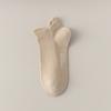 Calcetines de Azulejo 98% Algodón para Primavera y Verano para Mujer de Algodón Tubo Corto Boca en V Lateral Color Sólido Simples Sin Costuras Calcetines Antibacterianos