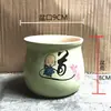 Maceta de flor de suculenta de dibujos animados, cerámica, transpirable, fresca, creativa, expresión linda, para flores y plantas suculentas, maceta para uso en casa