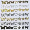 Accesorios de bricolaje de aleación de zinc, 12 colgantes de mariposa multicolor, collar, pulsera, pendientes, accesorios de joyería al por mayor