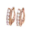 Comercio exterior transfronterizo venta caliente moda estilo coreano aretes personalizados de moda con incrustaciones de circonita aretes diarios simples y elegantes