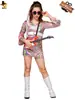 Disfraz Hippie Vintage para Fiesta de Carnaval Infantil Vestido para Actuación en Escenario de Halloween