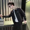 Chaqueta Casual Blanca con Solapa para Hombre de Primavera y Otoño, Estilo Otoño e Invierno, Top Elegante para Hombre, Chaqueta de Marca de Moda, Fresca y Elegante