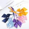Estilo coreano feminino colarinho flor britânico preppy estilo palma bater fita sem gravata camisa laço JK marinheiro gravata terno