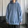 Moletom Masculino Cor Sólida 2023 Primavera e Outono Ins Estilo Hong Kong Jaqueta com Capuz Solta Moda Outono Hip-hop