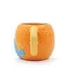 Taza de Cerámica con Forma de Piña _ Capacidad 350ml Taza de Café Divertida con Forma de Fruta y Asa Amarilla 82x95cm _ Perfecta para Amantes de las Frutas Tropicales