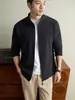 Sudadera con cremallera y cuello alto yingao para hombre, nueva, primavera y otoño, juvenil, casual, estilo old money, chaqueta abrigo de punto