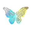 Pegatinas de Pared de Mariposa Hueca 3D Transfronterizas Láser Coloridas Realistas Tridimensionales Mariposa Decoración del Hogar Pegatinas de Pared