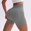 Calça de Yoga Três Quartos de Cintura Alta Transfronteiriça Cor Vibrante Levanta Bumbum Pêssego Shorts de Yoga Shorts Esportivos Fitness Levanta Bumbum Feminino