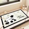 Panda Diatom Tapete Absorvente de Lama Tapete de Chão Cartoon Tapete para os Pés Porta do WC Tapete Antiderrapante Tapete para Porta do WC