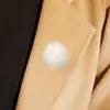 Broche de felpa redondo de lana de visón hecho a mano para fiesta de otoño e invierno, banquete de boda, todo-partido, regalo de Año Nuevo