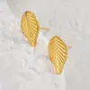 Pendientes de Acero Inoxidable con Oro de 18K Espiga Moda Europea y Americana Lujo Accesible Pendientes de Gama Alta para Rostros Cuadrados y Redondos Envío Directo