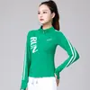 Top Deportivo Ye Rou para Mujer Primavera y Otoño Media Cremallera Ajustado Adelgazante Ropa Deportiva Fitness Entrenamiento para Correr Manga Larga Ropa de Baile