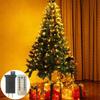 Luces de línea de cuero verde oscuro nuevas transfronterizas anillo luces luces de techo árbol de Navidad luces de decoración de árbol colgantes cadena LED parpadeante