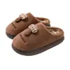 Pantuflas de algodón con forma de hongo, modelo nuevo para mujer, pantuflas antideslizantes para interior, pantuflas silenciosas de punta cerrada, zapatos de otoño e invierno 2026 para hombre