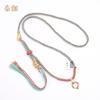 Tailândia Buda Marca Corrente Toda Trançada à Mão Estilo Xizang Corda de Colar Colorida Corda Esfregada à Mão Estilo Étnico Cordão Thangka