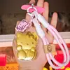 Chaveiro Gato da Sorte Ouro Puro 999 Pingente de Mochila Pingente de Celular Presente para Namorada 20Mg