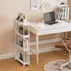 Estante de Almacenamiento para Espacios Estrechos para Dormitorio y Habitación de Estudiantes, Carrito Móvil para Baño y Cocina, Estante de Almacenamiento de Múltiples Niveles para Espacios Estrechos para Snacks