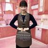2024 Novo Estilo Fivela Gola Estilo Étnico Avental de Cozinha para Casa Restaurantes Chineses e Ocidentais Impermeável Sem Mangas Estilo Coreano
